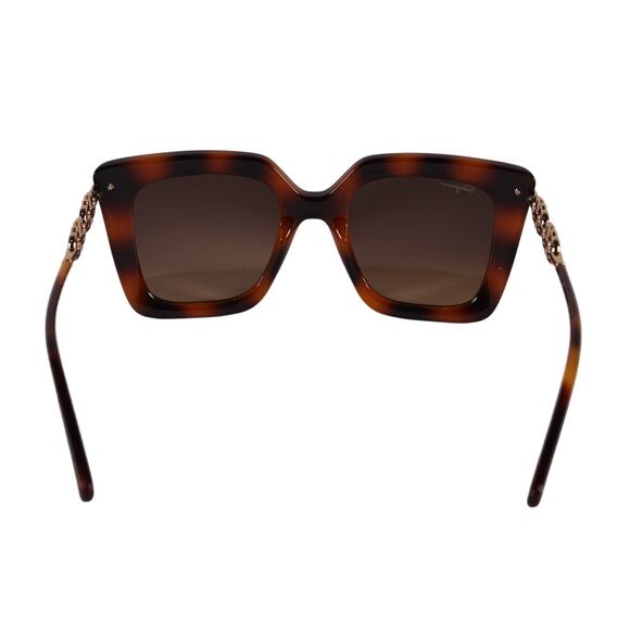 Salvatore Ferragamo Oversized Square Womens Sunglasses - Havana / Gold - NWT - Picture 5 of 7